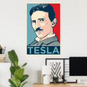 Poster Portrait de Nikola Tesla Hope (Bureau à domicile)