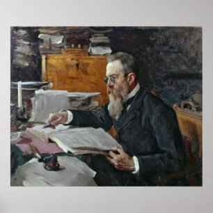 Poster Portrait de Nikolaï Andreyevich Rimsky-Korsakov