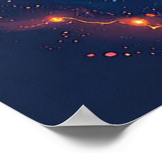 Poster Portrait de panthère avec éléments de fiery Abstra (Coin)