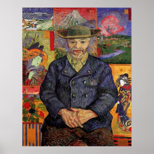 Poster Portrait de Pere Tanguy par Vincent van Gogh (Devant)