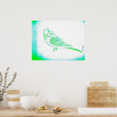 Poster Portrait de Perruche Verte (Cuisine)