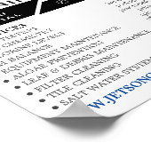 Poster Portrait de piscine, Piscine Nettoyage Publicité (Coin)