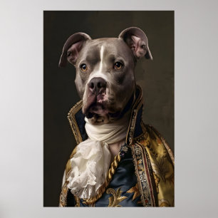 Poster Portrait de Pitbull de la Renaissance, Art de chie