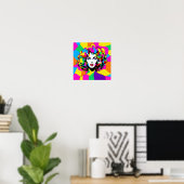 Poster Portrait de Pop Art Vibrant (Bureau à domicile)