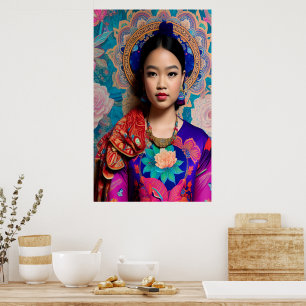Poster Portrait de princesse asiatique