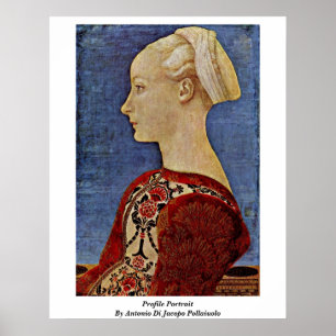 Poster Portrait de profil par Antonio Di Jacopo