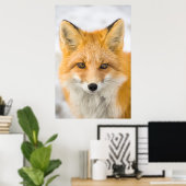 Poster Portrait de renard roux (Bureau à domicile)