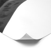 Poster Portrait de requin baleine moderne noir blanc (Coin)