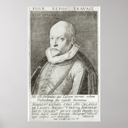 Poster Portrait de Roland de Lassus 1593-94 (Devant)