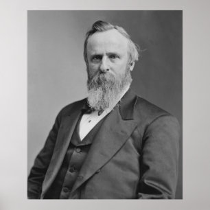 Poster Portrait de Rutherford Birchard Hayes par Mathew