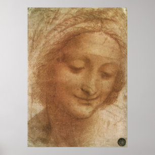 Poster Portrait de Sainte Anne par Léonard de Vinci