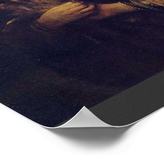 Poster Portrait De Saskia Van Uylenburch [1]. Par Rembran (Coin)