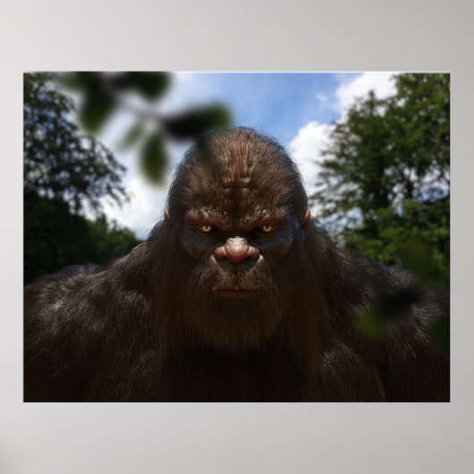 POSTER PORTRAIT DE SASQUATCH BIGFOOT (Devant)