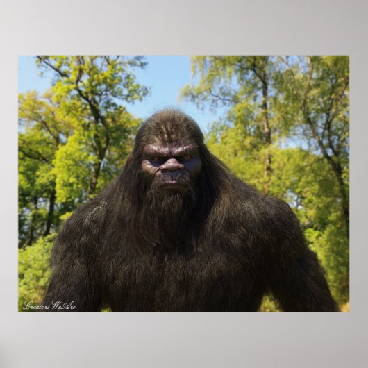 POSTER PORTRAIT DE SASQUATCH BIGFOOT (Devant)