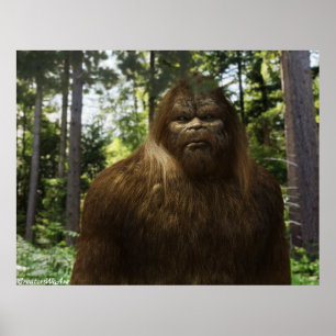 POSTER PORTRAIT DE SASQUATCH BIGFOOT