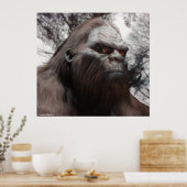 POSTER PORTRAIT DE SASQUATCH BIGFOOT (Cuisine)