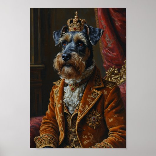Poster Portrait de Schnauzer Royal (Devant)