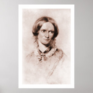 Poster Portrait de sépia de Charlotte Brontë par George