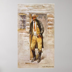 Poster Portrait de shérif par Seltzer, cowboy occidental