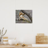 Poster Portrait de singe doré mâle dans un arbre (Cuisine)