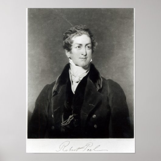 Poster Portrait de Sir Robert Peel (Devant)
