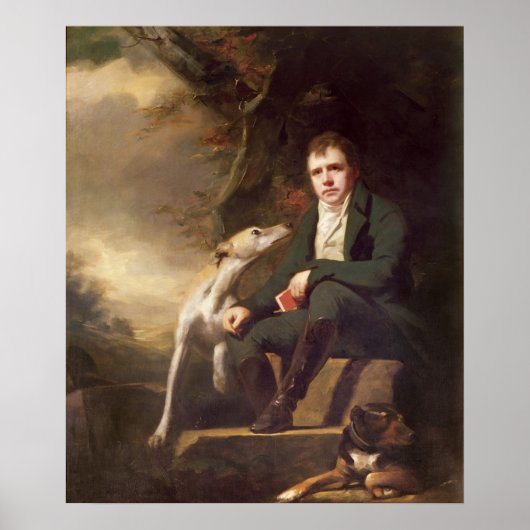Poster Portrait de Sir Walter Scott et ses chiens (Devant)
