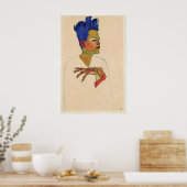 Poster Portrait de soi-même d'Egon Schiele Expressionnism (Cuisine)