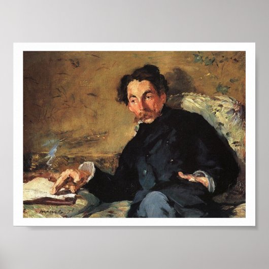 Poster Portrait de Stéphane Mallarmé, 1876 (Devant)