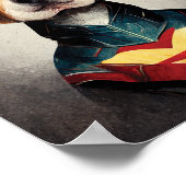 Poster Portrait de Superhero Dog | (Coin)