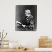Poster Portrait de Susan B. Anthony Lire un livre (Cuisine)