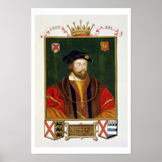 Poster Portrait de Thomas Fitzgerald (1513-37) Lord Offal (Devant)