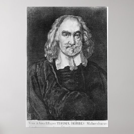 Poster Portrait de Thomas Hobbes (Devant)