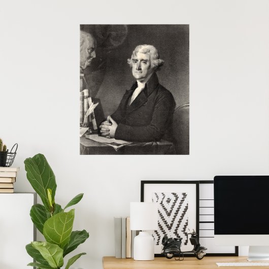 Poster Portrait de Thomas Jefferson (Bureau à domicile)