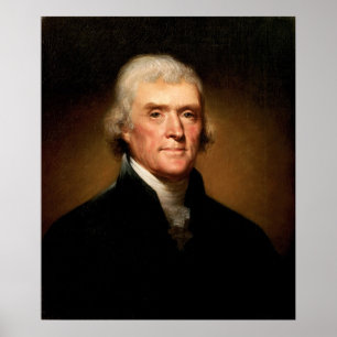 Poster Portrait de Thomas Jefferson par Rembrandt Peale