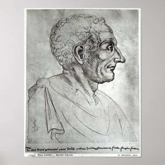 Poster Portrait de Titus Livius connu comme Livy (Devant)