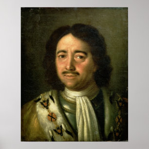 Poster Portrait de tsar Peter I le grand 1772