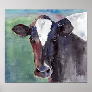Poster Portrait de vache