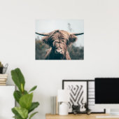 Poster Portrait de vache Highland (Bureau à domicile)