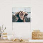 Poster Portrait de vache Highland (Cuisine)