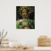 Poster Portrait de Végétation Giuseppe Arcimboldo (Cuisine)