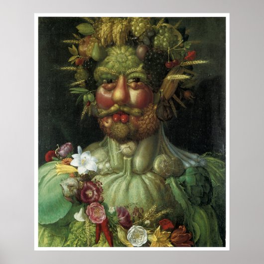 Poster Portrait de Végétation Giuseppe Arcimboldo (Devant)