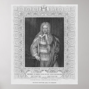 Poster Portrait de vicomte Bolingbroke de Henry St John
