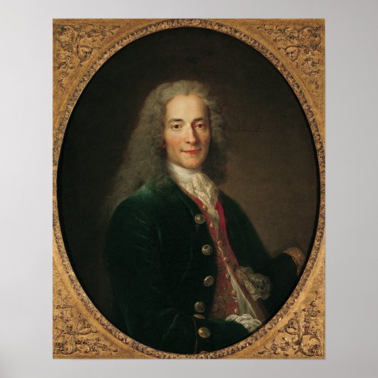 Poster Portrait de Voltaire après 1718 (Devant)