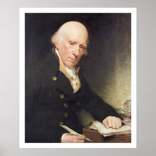 Poster Portrait de Warren Hastings (1732-1818) à son Des (Devant)