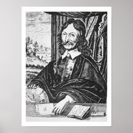 Poster Portrait de William Lilly (1602-81), de son "Chr. (Devant)