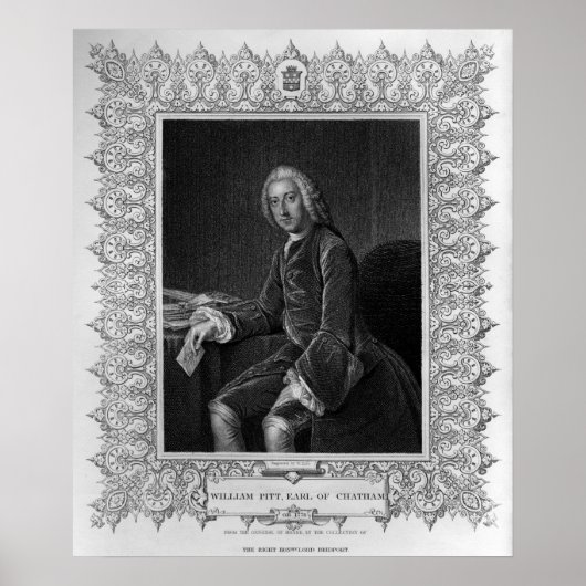 Poster Portrait de William Pitt, 1er comte de Chatham (Devant)