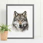 Poster Portrait de Wolf Head