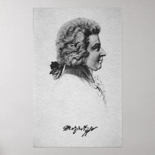 Poster Portrait de Wolfgang Amadeus Mozart