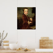 Poster Portrait de Wolfgang Amadeus Mozart âgé (Cuisine)