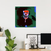 Poster Portrait d'Edgar Allan Poe Pop Art (Bureau à domicile)